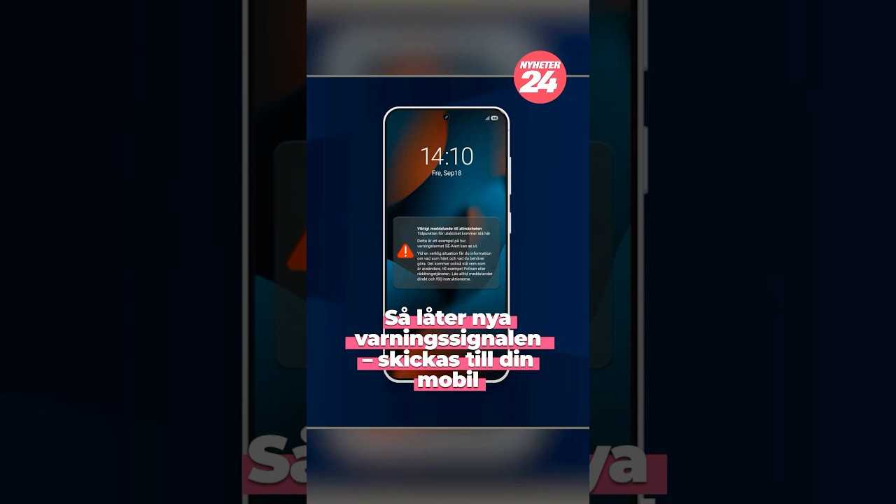 Så låter nya varningssignalen - skickas till din mobil