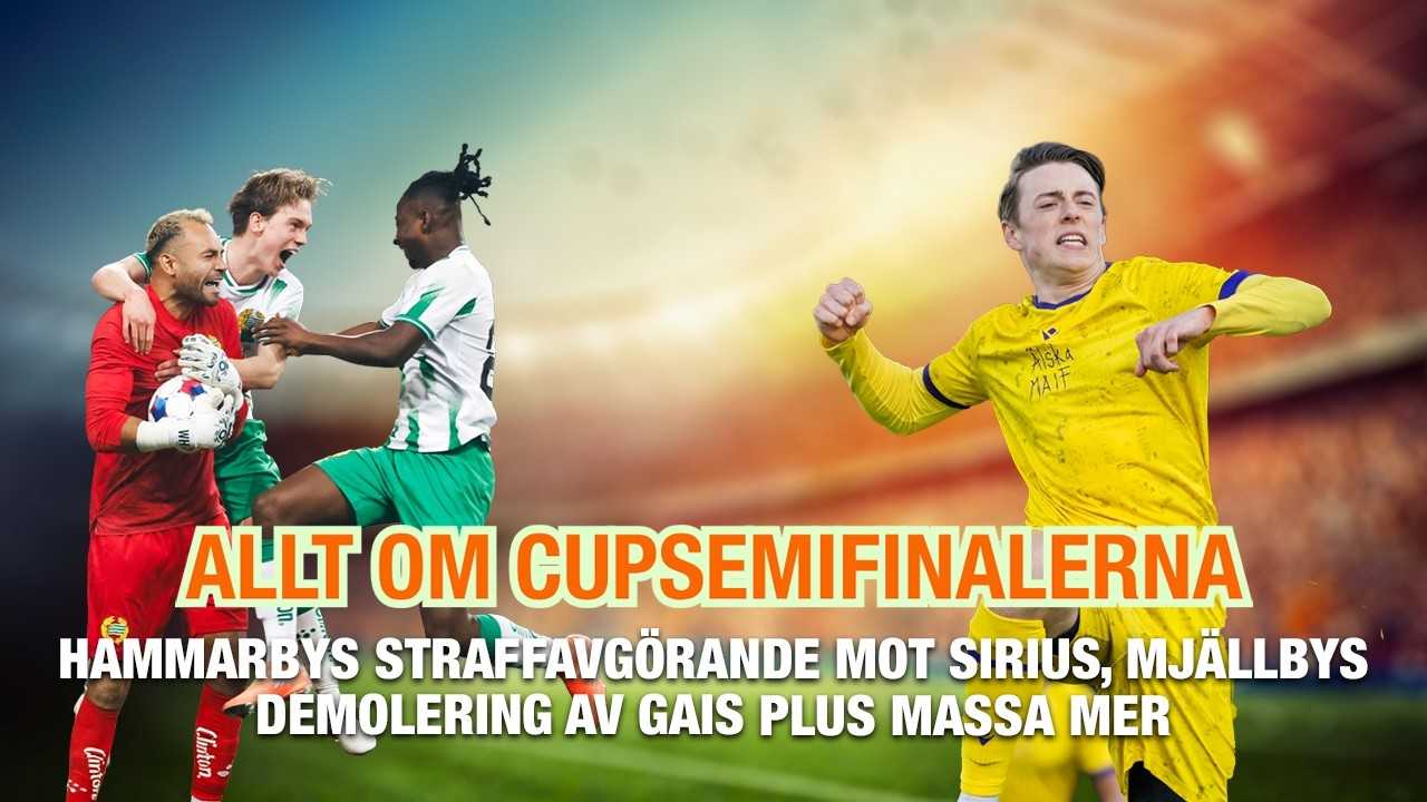 Allt från Svenska cupen – Hammarbys straffseger mot Sirius och Mjällbys kross mot Gais