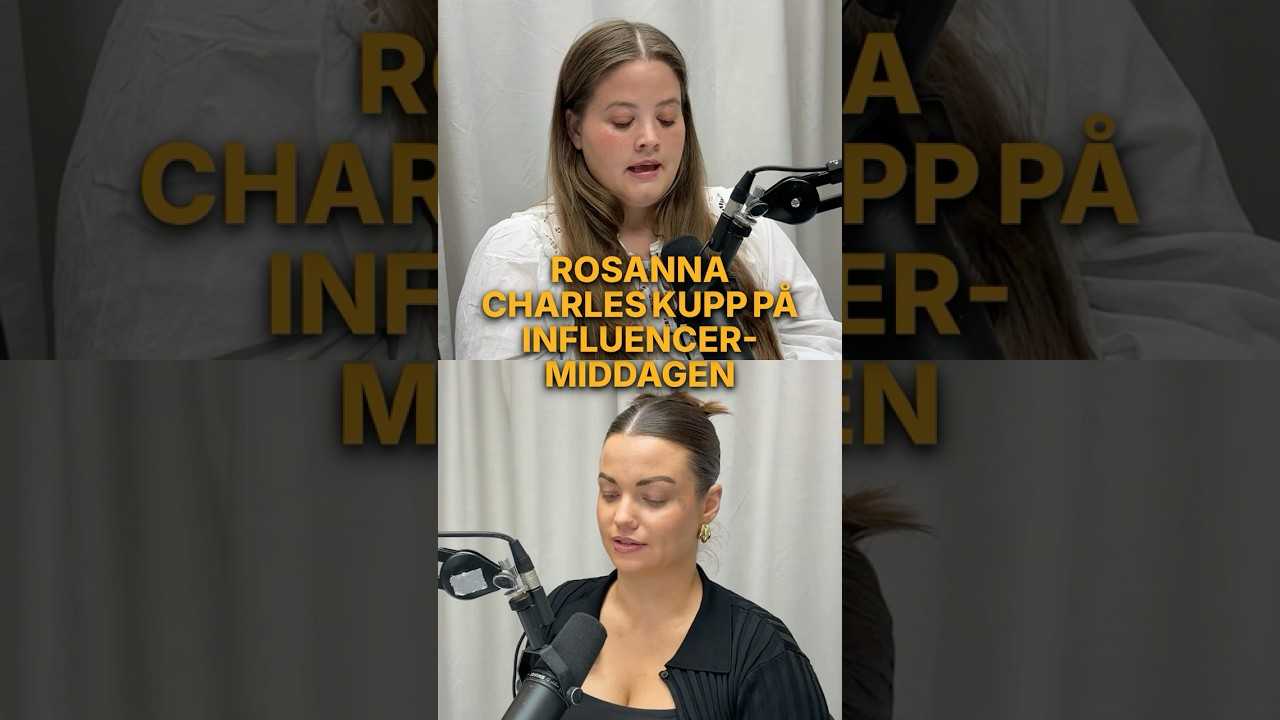 Rosanna Charles kupp på influencermiddagen